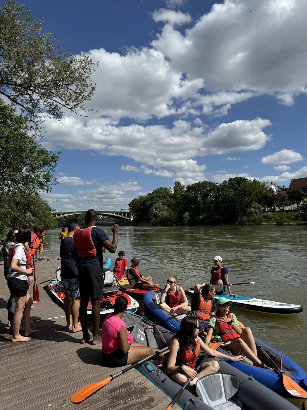 Session kayak sur la Marne